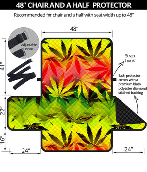 Hemp Leaf Reggae Pattern Print Half Sofa Protector