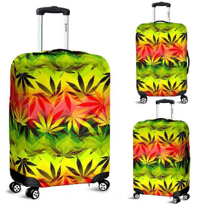 Hemp Leaf Reggae Pattern Print Luggage Cover GearFrost