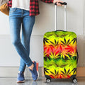 Hemp Leaf Reggae Pattern Print Luggage Cover