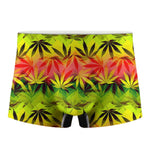 Hemp Leaf Reggae Pattern Print Men's Boxer Briefs