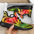 Hemp Leaf Reggae Pattern Print Mesh Knit Shoes