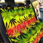Hemp Leaf Reggae Pattern Print Pet Car Back Seat Cover