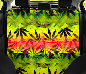 Hemp Leaf Reggae Pattern Print Pet Car Back Seat Cover