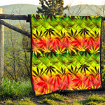 Hemp Leaf Reggae Pattern Print Quilt