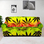 Hemp Leaf Reggae Pattern Print Sofa Cover