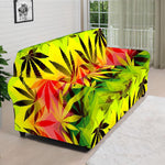 Hemp Leaf Reggae Pattern Print Sofa Cover