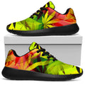 Hemp Leaf Reggae Pattern Print Walking Shoes