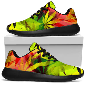 Hemp Leaf Reggae Pattern Print Sport Shoes GearFrost