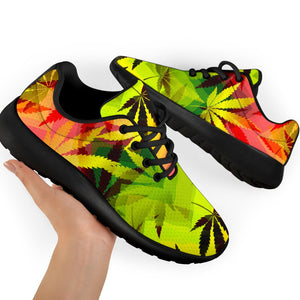 Hemp Leaf Reggae Pattern Print Sport Shoes GearFrost