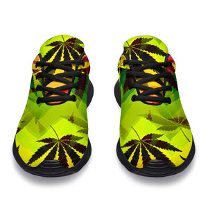 Hemp Leaf Reggae Pattern Print Sport Shoes GearFrost