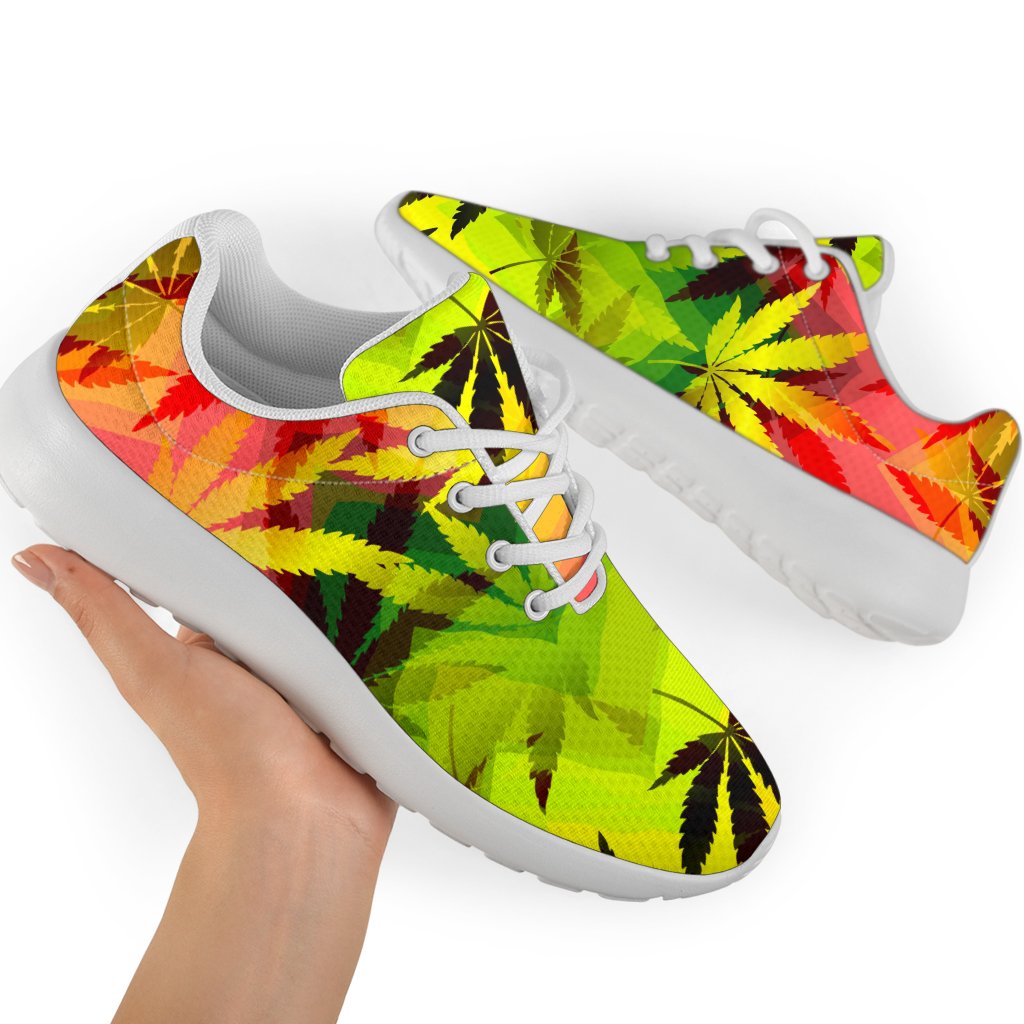 Hemp Leaf Reggae Pattern Print Sport Shoes GearFrost