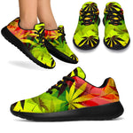 Hemp Leaf Reggae Pattern Print Sport Shoes GearFrost