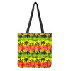 Hemp Leaf Reggae Pattern Print Tote Bag