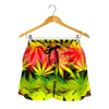 Hemp Leaf Reggae Pattern Print Women's Shorts