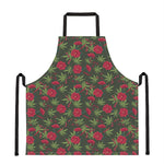 Hemp Leaves And Flowers Pattern Print Apron