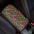 Hemp Leaves And Flowers Pattern Print Car Center Console Cover