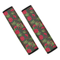 Hemp Leaves And Flowers Pattern Print Car Seat Belt Covers