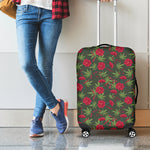 Hemp Leaves And Flowers Pattern Print Luggage Cover