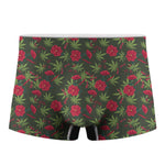 Hemp Leaves And Flowers Pattern Print Men's Boxer Briefs