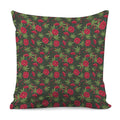 Hemp Leaves And Flowers Pattern Print Pillow Cover