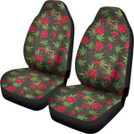 Hemp Leaves And Flowers Pattern Print Universal Fit Car Seat Covers