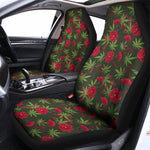Hemp Leaves And Flowers Pattern Print Universal Fit Car Seat Covers