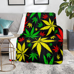 Hemp Leaves Reggae Pattern Print Blanket