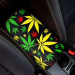 Hemp Leaves Reggae Pattern Print Car Center Console Cover