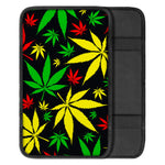 Hemp Leaves Reggae Pattern Print Car Center Console Cover