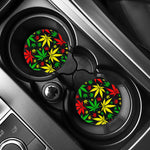 Hemp Leaves Reggae Pattern Print Car Coasters