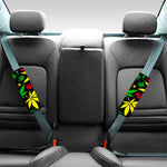 Hemp Leaves Reggae Pattern Print Car Seat Belt Covers