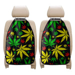 Hemp Leaves Reggae Pattern Print Car Seat Organizers