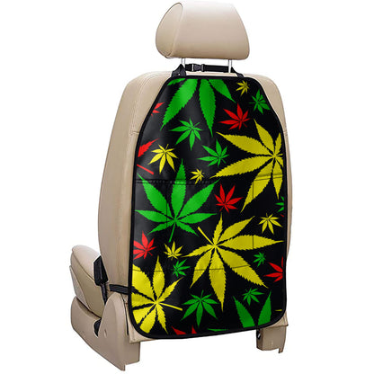 Hemp Leaves Reggae Pattern Print Car Seat Organizers