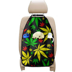 Hemp Leaves Reggae Pattern Print Car Seat Organizers