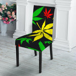 Hemp Leaves Reggae Pattern Print Dining Chair Slipcover