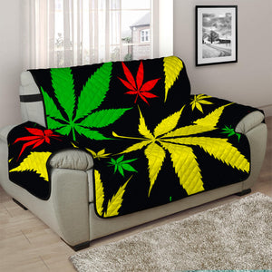 Hemp Leaves Reggae Pattern Print Half Sofa Protector