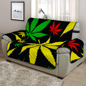 Hemp Leaves Reggae Pattern Print Half Sofa Protector