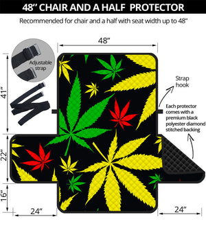 Hemp Leaves Reggae Pattern Print Half Sofa Protector