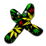 Hemp Leaves Reggae Pattern Print Muay Thai Shin Guard
