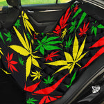 Hemp Leaves Reggae Pattern Print Pet Car Back Seat Cover