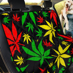 Hemp Leaves Reggae Pattern Print Pet Car Back Seat Cover