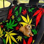 Hemp Leaves Reggae Pattern Print Pet Car Back Seat Cover