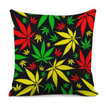 Hemp Leaves Reggae Pattern Print Pillow Cover
