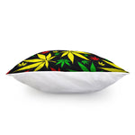 Hemp Leaves Reggae Pattern Print Pillow Cover