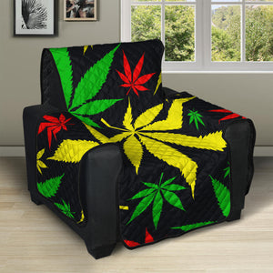 Hemp Leaves Reggae Pattern Print Recliner Protector