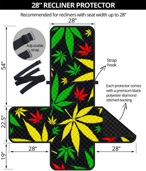 Hemp Leaves Reggae Pattern Print Recliner Protector