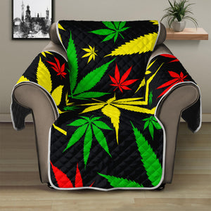 Hemp Leaves Reggae Pattern Print Recliner Protector