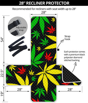 Hemp Leaves Reggae Pattern Print Recliner Protector