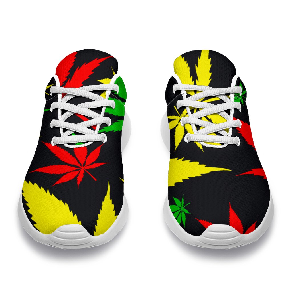 Hemp Leaves Reggae Pattern Print Sport Shoes GearFrost