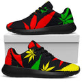 Hemp Leaves Reggae Pattern Print Walking Shoes